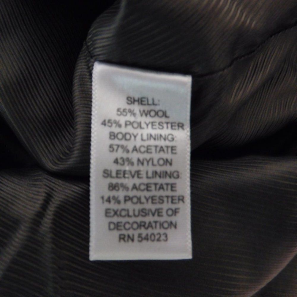 Banana Republic Womens Gray Blazer jacket Herringbone Lined Size 6, Wool Blend - Picture 4 of 6